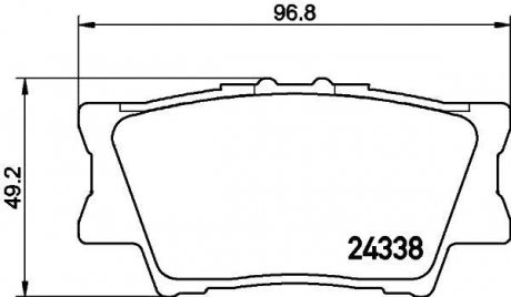 NP1016 Колодки тормозные дисковые задние Toyota Camry, RAV-4 2.0, 2.4, 2.5 (08-) (NP1016) NISSHINBO NISSHINBO подбор по vin на Brocar
