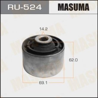 RU524 Сайлентблок заднього поздовжнього важеля Nissan Qashqai (06-13), X-Trail (07-) (RU524) MASUMA MASUMA підбір по vin на Brocar