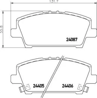 NP8042 Гальмівні колодки HONDA Civic (FD1)| Civic (FK1) 06- NISSHINBO підбір по vin на Brocar