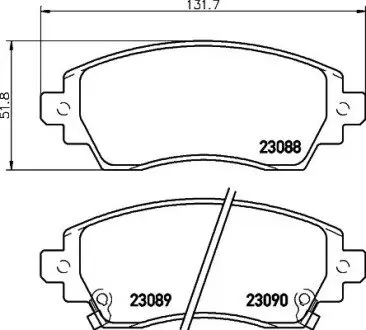 NP1120 Колодки гальмівні дискові передні Toyota Corolla 1.4, 1.6, 2.0 (97-02) (NP1120) NISSHINBO NISSHINBO підбір по vin на Brocar