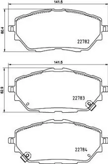 NP1170 Колодки гальмівні дискові передні TOYOTA C-HR X1 (16-), Corolla (18-) (NP1170) NISSHINBO NISSHINBO підбір по vin на Brocar
