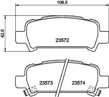 NP7003 Колодки тормозные дисковые задние Subaru Legacy, Outback 2.0, 3.0 (03-) (NP7003) NISSHINBO NISSHINBO подбор по vin на Brocar