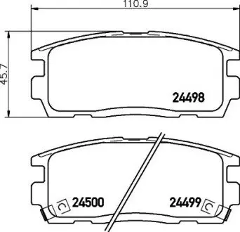 NP6074 Колодки тормозные дисковые задние Chevrolet Captiva 2.0, 2.2, 2.4 (06-) (NP6074) NISSHINBO NISSHINBO подбор по vin на Brocar