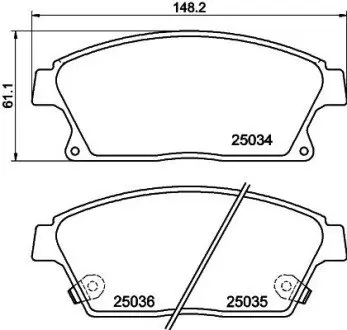 NP6073 Колодки тормозные дисковые передние Chevrolet Cruze 1.6, 1.8, 2.0 (11-) (NP6073) NISSHINBO NISSHINBO подбор по vin на Brocar