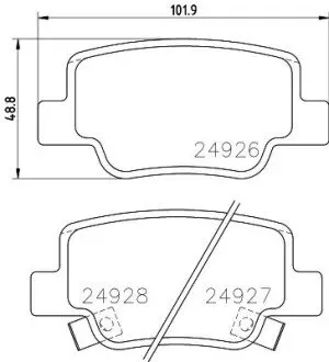 NP1127 Колодки гальмівні дискові задні Toyota Verso 1.6, 1.8, 2.0, 2.2 (09-) (NP1127) NISSHINBO NISSHINBO підбір по vin на Brocar