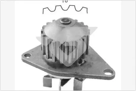 WP48 Насос водяной Peugeot 106, 206, Partner/Citroen Berlingo, C2, C3 1.1; 1 (WP48) Hutchinson HUTCHINSON підбір по vin на Brocar