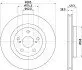Диск тормозной передний Toyota Camry (V7) (17-), RAV 4 V (_A5) (18-) (ND1128K) NISSHINBO