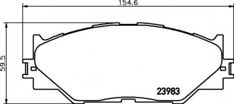 NP1082 Колодки тормозные дисковые передние Toyota IS 220d, 250, 300h (05-13) (NP1082) NISSHINBO NISSHINBO подбор по vin на Brocar