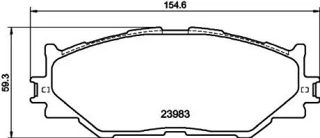 NP1082 Колодки гальмівні дискові передні Toyota IS 220d, 250, 300h (05-13) (NP1082) NISSHINBO NISSHINBO підбір по vin на Brocar