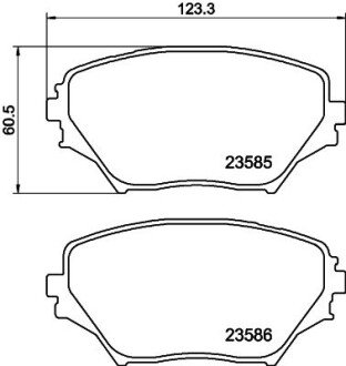 NP1036 Гальмівні колодки TOYOTA Rav4 "F "00-"05 NISSHINBO підбір по vin на Brocar