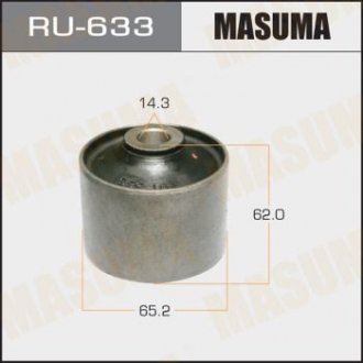 RU633 Сайлентблок заднего продольного нижнего рычага Toyota Land Cruiser (07-) (RU633) MASUMA MASUMA подбор по vin на Brocar