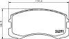 Колодки тормозные дисковые передние Mitsubishi Lancer 1.3, 1.6 (03-) (NP3005) NISSHINBO