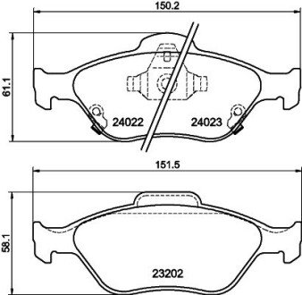 NP1129 Гальмівні колодки TOYOTA Yaris "F "05>> NISSHINBO підбір по vin на Brocar