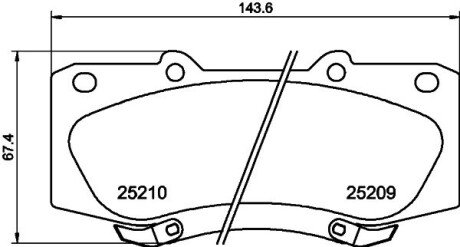 NP1069 Колодки гальмівні дискові передні Toyota Hilux 2.5, 3.0, 4.0 (07-) (NP1069) NISSHINBO NISSHINBO підбір по vin на Brocar