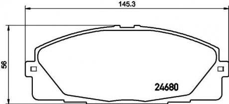 NP1059 Колодки тормозные дисковые передние Toyota Hiace 2.5, 2.7, 3.0 (05-) (NP1059) NISSHINBO NISSHINBO підбір по vin на Brocar