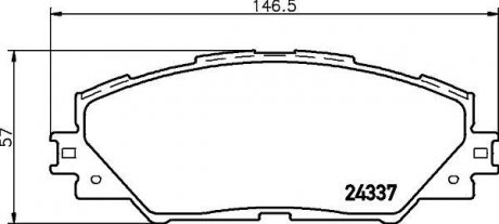 NP1058 Колодки тормозные дисковые передние Toyota RAV-4 2.0, 2.2, 2.4 (05-) (NP1058) NISSHINBO NISSHINBO підбір по vin на Brocar