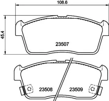 NP1023 Колодки тормозные дисковые передние Chevrolet Cruze 1.3, 1.5 (00-08) (NP1023) NISSHINBO NISSHINBO подбор по vin на Brocar