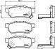 Колодки гальмівні дискові задні Honda Jazz 1.2, 1.3, 1.5, (02-09) (NP8027) NISSHINBO