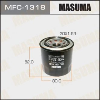 MFC1318 Фільтр масляний Mitsubishi Pajero (00-), Pajero Sport (-09) 3.0, 3.5 (MFC1318) MASUMA MASUMA підбір по vin на Brocar
