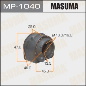 MP1040 Втулка стабилизатора заднего Mazda 3 (06-13), 5 (10-15) (Кратно 2 шт) (MP1040) Masuma MASUMA подбор по vin на Brocar
