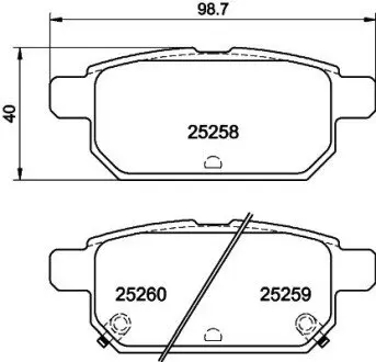 NP9016 Колодки гальмівні дискові задні Suzuki Swift 1.2, SX-4 1.6 (10-) (NP9016) NISSHINBO NISSHINBO підбір по vin на Brocar
