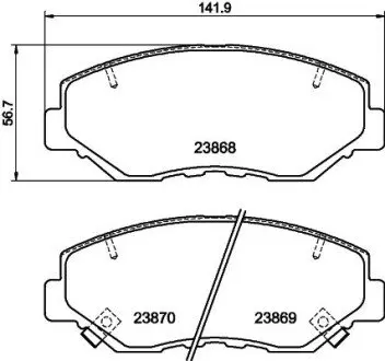 NP8004 Гальмівні колодки HONDA Accord/Civic/CR-V/Pilot "F "03>> NISSHINBO підбір по vin на Brocar