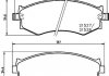 Колодки тормозные дисковые передние Ssang Yong 2.0, 2.3, 2.9 (97-) (NP2021) NISSHINBO