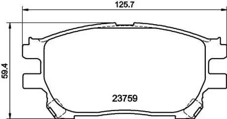 NP1123 Колодки тормозные дисковые передние Toyota Previa 2.0, 2.4 (00-06) (NP1123) NISSHINBO NISSHINBO підбір по vin на Brocar