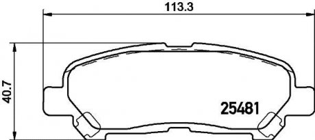 NP1122 Колодки тормозные дисковые задние Toyota Highlander 2.7, 3.5 (09-) (NP1122) NISSHINBO NISSHINBO підбір по vin на Brocar