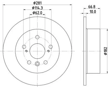 ND1077K Диск гальмівний задній Lexus ES 3.5/ Toyota Camry 2.4, 3.5 (06-00) (ND1077K) NISSHINBO NISSHINBO підбір по vin на Brocar