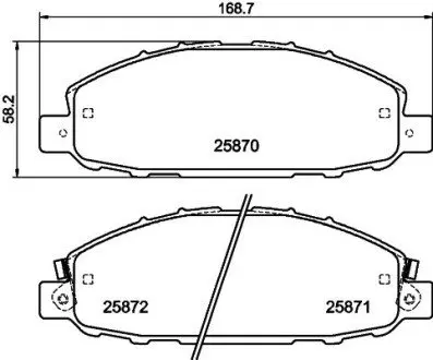 NP2042 Колодки гальмівні дискові передні Nissan Caravan 2.4, 3.0 (01-) (NP2042) NISSHINBO NISSHINBO підбір по vin на Brocar