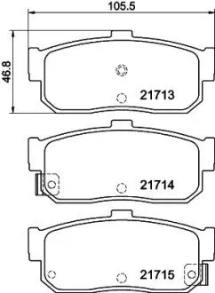 NP2022 Колодки гальмівні дискові задні Nissan Almera II 1.5, 2.0 (00-) (NP2022) NISSHINBO NISSHINBO підбір по vin на Brocar