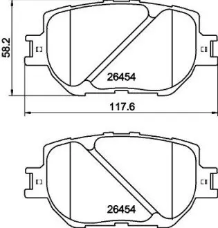 NP1021 Колодки гальмівні дискові передні Toyota Corolla 1.6, 1.8 (14-) (NP1021) NISSHINBO NISSHINBO підбір по vin на Brocar