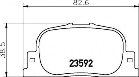 NP1035 Колодки тормозные дисковые задние Toyota Camry 2.2, 3.0 (96-01) (NP1035) NISSHINBO NISSHINBO підбір по vin на Brocar