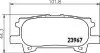 NP1028 Колодки тормозные дисковые задние Lexus 300, 400h, 450h (06-08) (NP1028) NISSHINBO NISSHINBO підбір по vin на Brocar