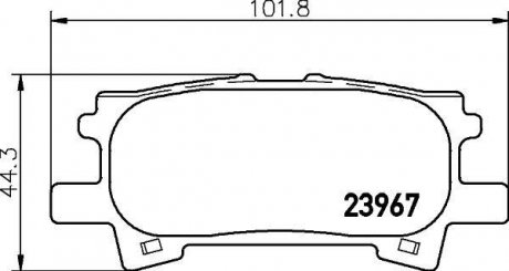 NP1028 Колодки тормозные дисковые задние Lexus 300, 400h, 450h (06-08) (NP1028) NISSHINBO NISSHINBO подбор по vin на Brocar