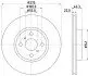 Диск тормозной передний Toyota Yaris 1.0, 1.3, 1.4, 1.5 (05-) (ND1035K) NISSHINBO