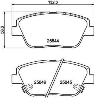NP6049 Гальмівні колодки KIA Optima \'\'F \'\'1,7-2,4 \'\'11>> NISSHINBO підбір по vin на Brocar