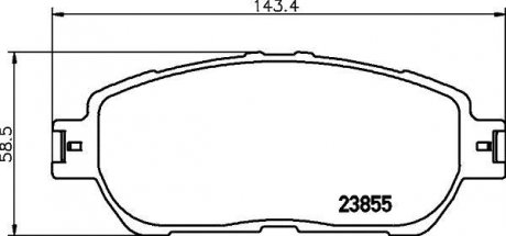 NP1024 Колодки тормозные дисковые передние Lexus ES 3.0, 3.3 (01-06) (NP1024) NISSHINBO NISSHINBO підбір по vin на Brocar