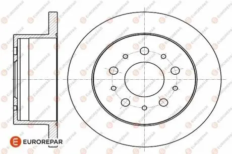1642766680 Диск тормозной задний комплект (2шт.) Jumper3-Boxer3 PSA (1642766680) Eurorepar EUROREPAR подбор по vin на Brocar