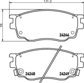NP5013 Колодки тормозные дисковые передние Mazda 6 1.8, 2.0 (02-07) (NP5013) NISSHINBO NISSHINBO подбор по vin на Brocar