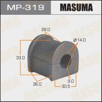 MP319 Втулка стабілізатора заднього Toyota Corolla (-00) (Кратно 2 шт) (MP319) Masuma MASUMA підбір по vin на Brocar