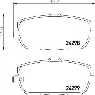 NP5043 Колодки тормозные дисковые задние Mazda MX-5 1.8, 2.0 (05-) (NP5043) NISSHINBO NISSHINBO підбір по vin на Brocar