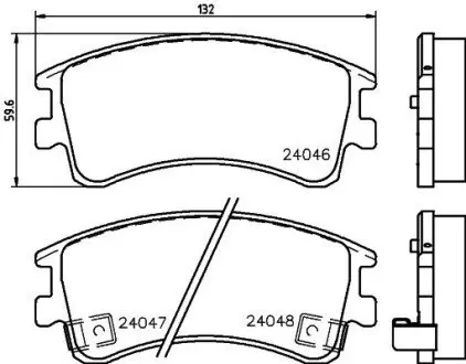 NP5007 Гальмівні колодки MAZDA 6 "F "02-"08 NISSHINBO підбір по vin на Brocar
