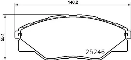 NP1061 Колодки гальмівні дискові передні Toyota Hilux 2.5 (05-) (NP1061) NISSHINBO NISSHINBO підбір по vin на Brocar