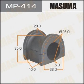 MP414 Втулка стабилизатора переднего Honda CR-V (01-) (Кратно 2 шт) (MP414) Masuma MASUMA подбор по vin на Brocar