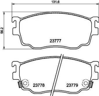 NP5023 Гальмівні колодки MAZDA 6 \'\'2.0-2.3 \'\'>>07 NISSHINBO підбір по vin на Brocar