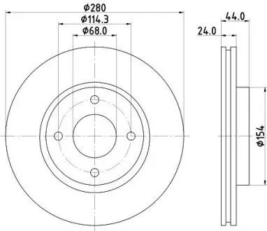 ND2036K Диск тормозной передний Nissan Tiida 1.5, 1.6, 1.8 (07-) (ND2036K) NISSHINBO NISSHINBO подбор по vin на Brocar