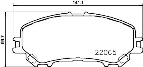 NP2074 Гальмівні колодки NISSAN/RENAULT Qashqai/X-Trail/Kadjar "F "13>> NISSHINBO підбір по vin на Brocar