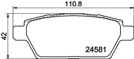 NP5026 Колодки гальмівні дискові задні Mazda 6 2.3, 3.7 (05-) (NP5026) NISSHINBO NISSHINBO підбір по vin на Brocar